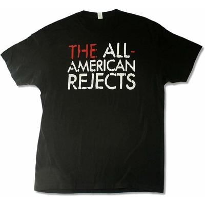 Men's All American Rejects Overlay Tour Mens In Street Black Mens Women 100% Cotton Move Along86675 T-Shirts Black