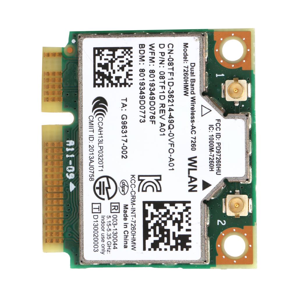 Mini PCIE Wireless Wifi Karte Dualband BT 4.0 Netzwerkmodul für Intel 7260 ac Dell 7260HMW
