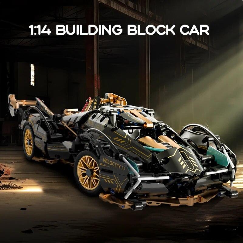 89109 Super Sports Car 900PCS Building Block Kit,Cars 1:14 Model MOC Construction Christmas Xmas Toys for Boys Adults