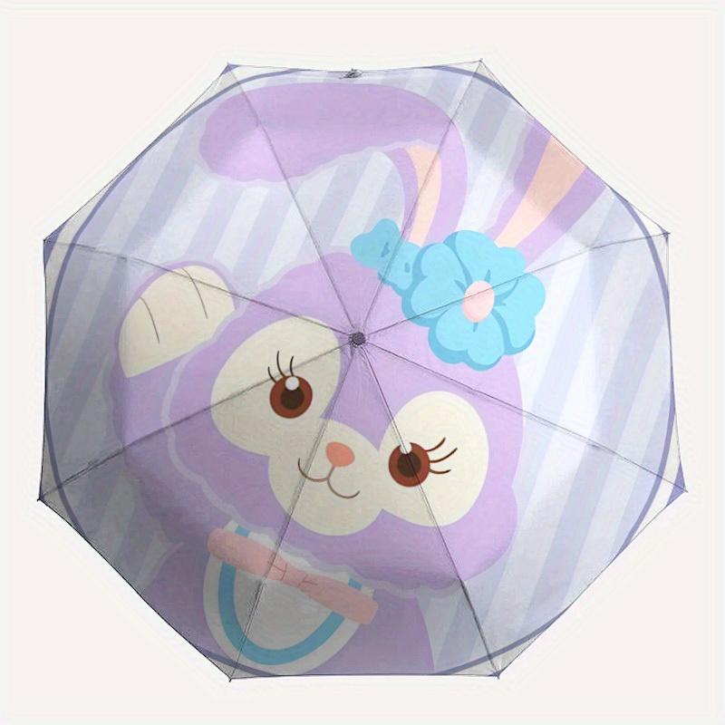 1pc StellaLou Automatic, Foldable Compact Umbrella Vibrant Motif, Casual Style, Sturdy Iron Frame, Essential for fans a027