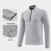 Men's Quick-Dry Half-Zip Stand-Collar Sweatshirt for Autumn/Winter Running and Training.