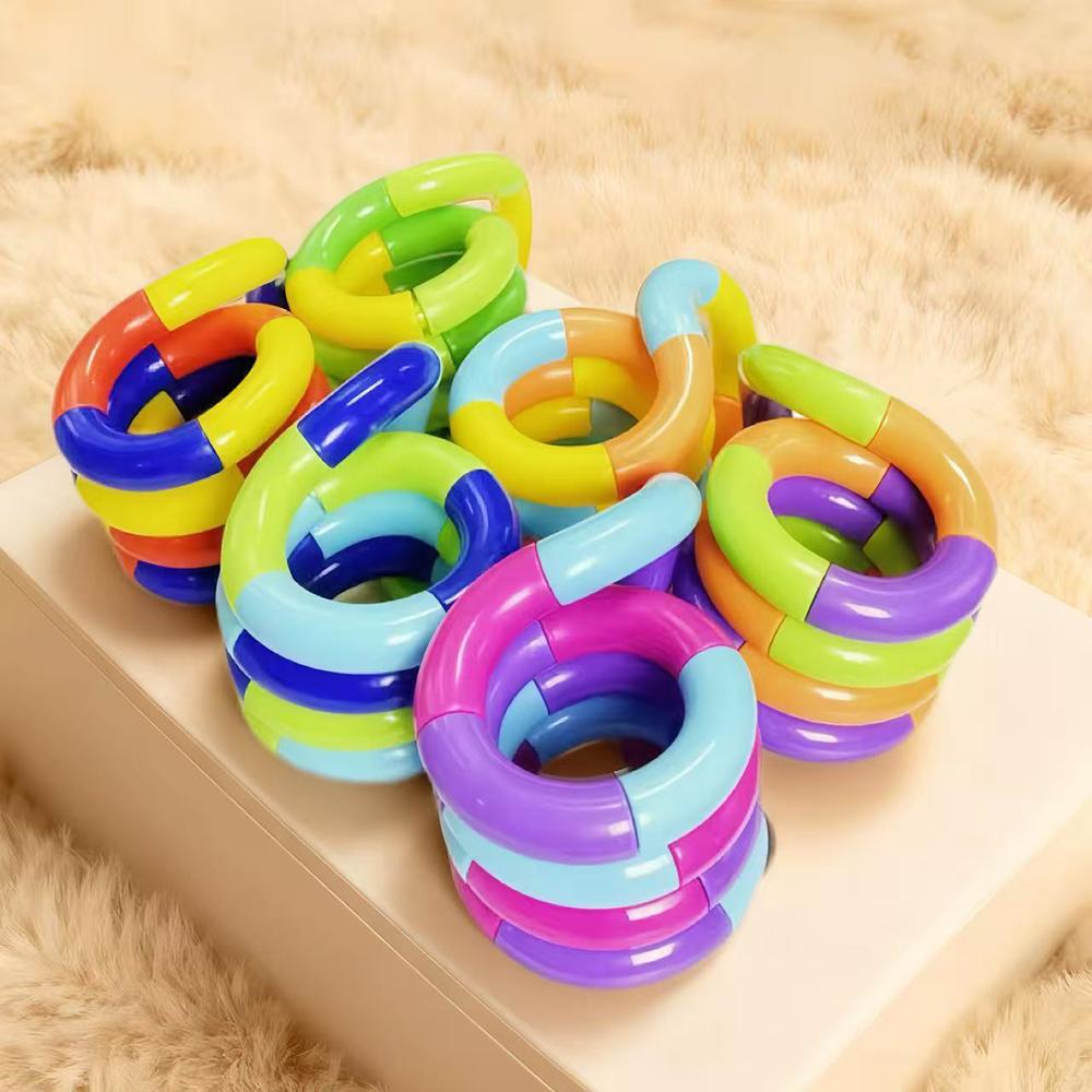 Spinner Twist Fidget Toys Fun Educate For Adult Kid Teen Twisty Chain Rope Pressure Sensory Stress Easing Toy Finger Play