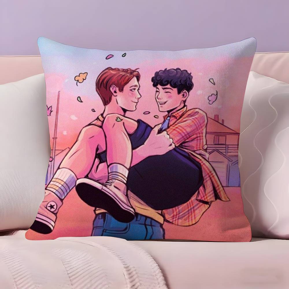 Anime Heartstopper Kissenbezug Ultraweiches Hautfreundliches Gewebe Wolkenähnlicher Komfort & Verdeckter Reißverschluss