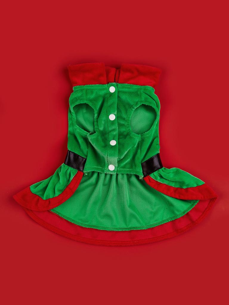 Hundegeist Kleider für kleine Hunde Kleidung Halsbänder Kostüm Welpe mit Gürtel Süßigkeitenförmige Knöpfe Hündchen Haustier Warme Kleidung Weich App