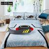 Kids Ice Hockey Duvet Cover Full Hockey Player Pattern Bedding Set Winter Sports Theme Quilt Cover for Youth Teen Boy Room Decor
