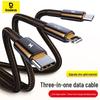 Baseus Cablu de date cu încărcare rapidă 3-în-1