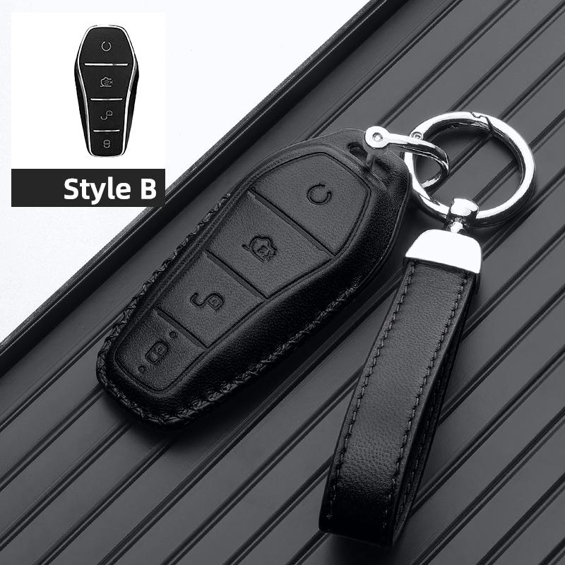 Leather Car Key Case Remote Cover Shell Holder Fob For BYD New ATTO 3 Atto 2 Song Pro Shark 6 Dolphin Mini Seal U 05 Sealion 07