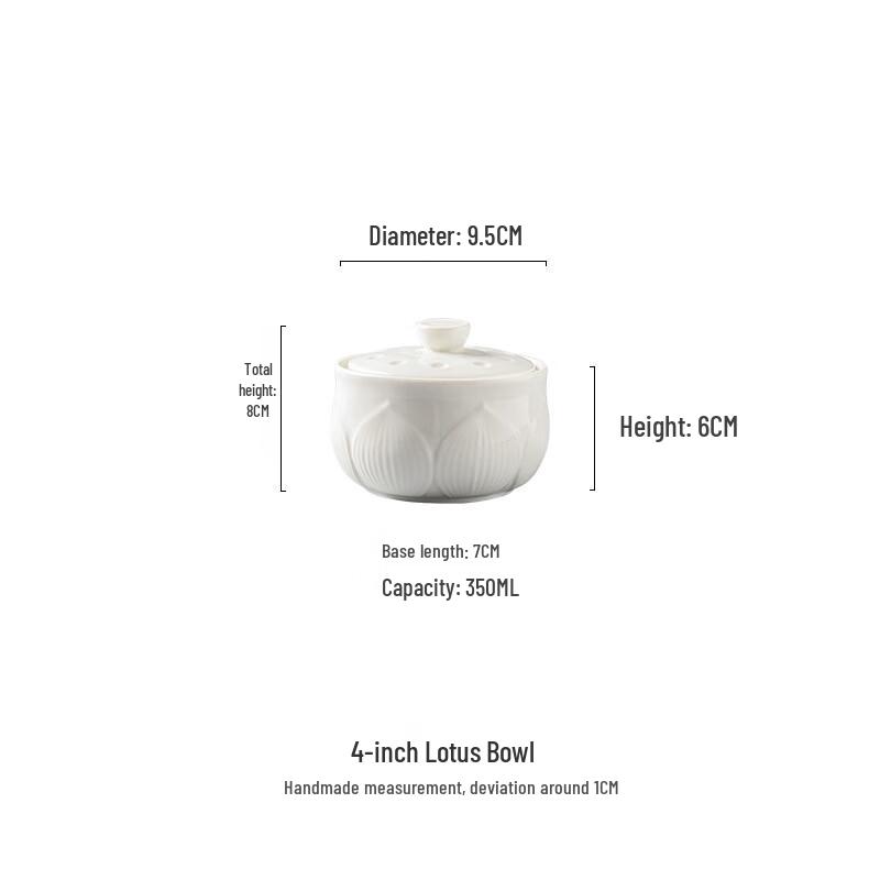 WuTuo Ceramic Lotus Stew Pot