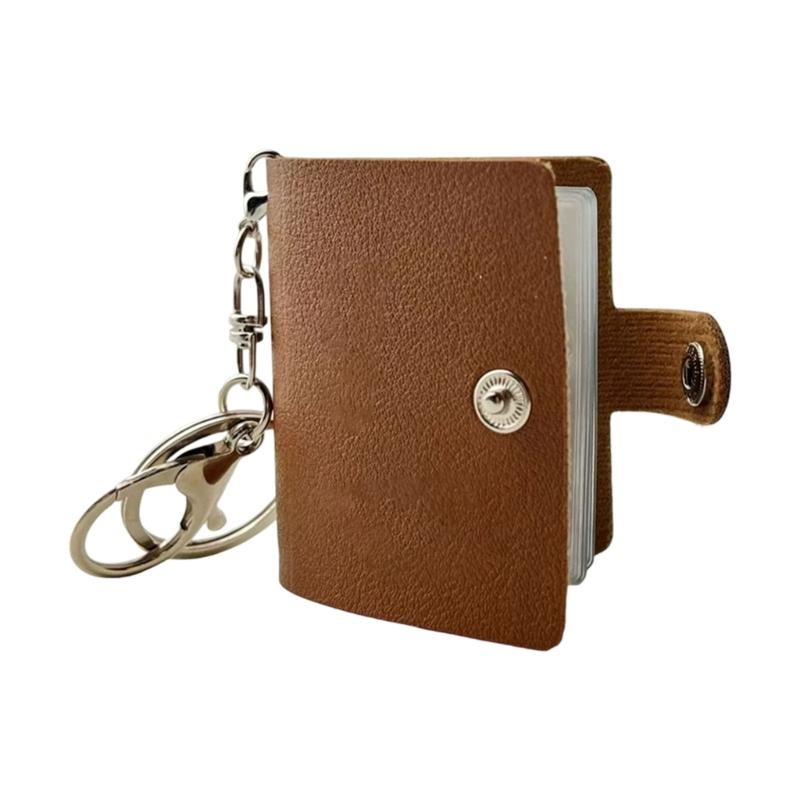 Photocard Binder Album Mini Photo Album with Keychains Mini Photo Card Books Holder with Pendants DIY Keychian 40 Pocket