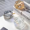 Transparent Glass Ashtray Home Ash Tray Office Table Smoking Accessories Hexagonal Diamond Shaped Ashtrays Gift for Boyfriend
