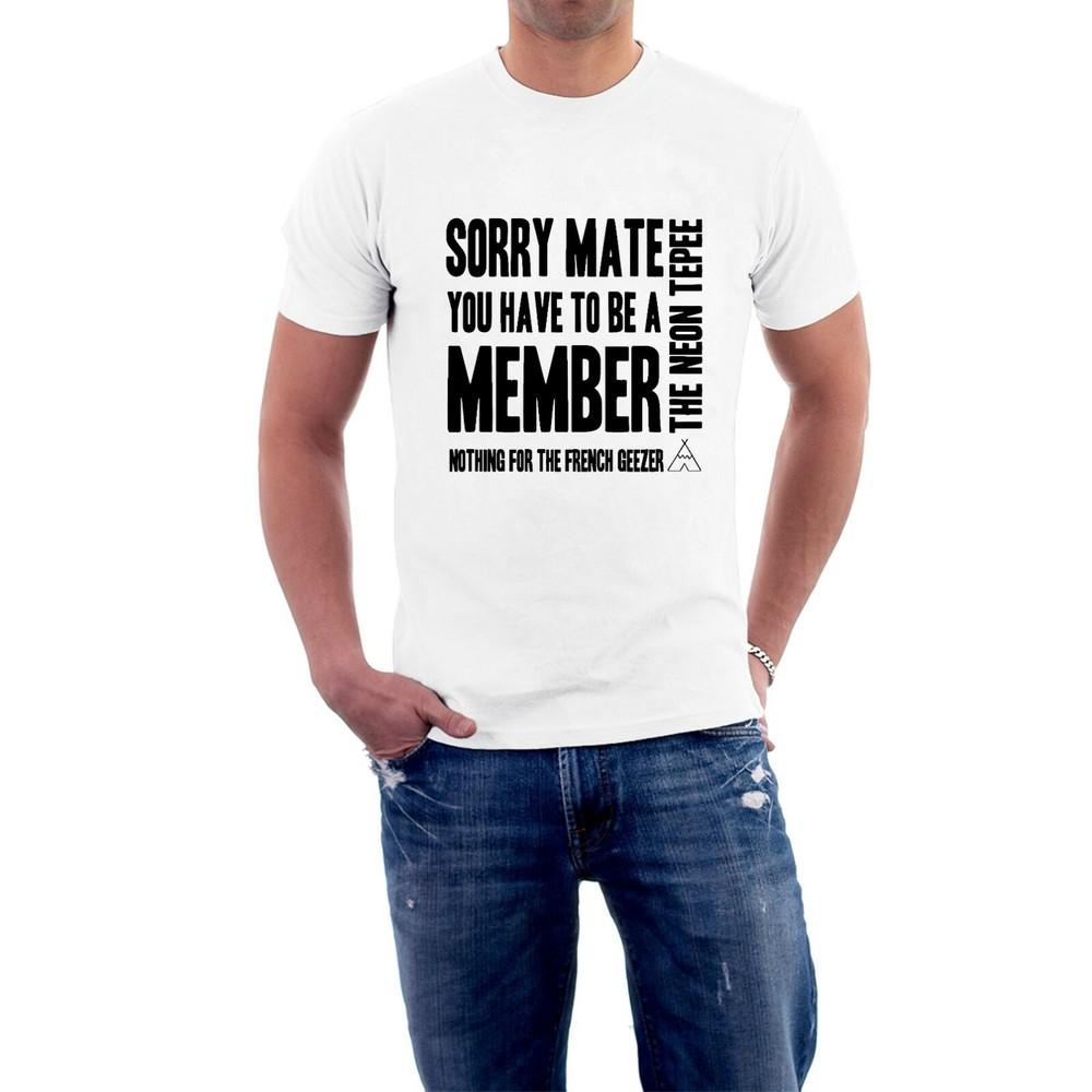 

Mr Jolly Lives Next Door T-shirt Sorry Mate,You Have to be a Member Comic Strip 4XL