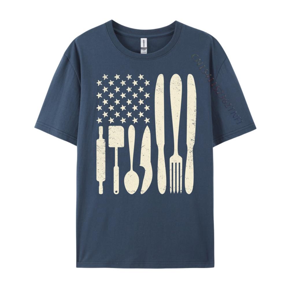Kochmesser Amerikanische Flagge Patriot Einfaches Hemd Herrenkleidung Markenkleidung Herren Geschenke Vegan