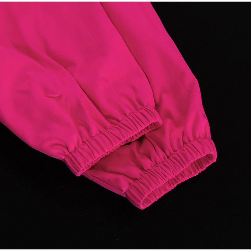 Women's Sports Suit Stripe Contrasting Design Zipper Long Sleeved Jacket with Loose Pants Casual Two-piece Set Spring and Autumn