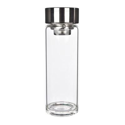 Shangqi 500ml Skleněný hrnek s nerezovým víčkem a sítkem na čaj