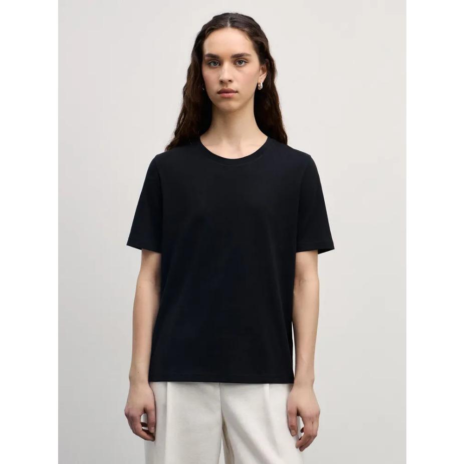 Leisure Breathable Solid Color Summer Women T Shirt Round Neck Cotton Short Sleeve T-Shirts Couples Tees