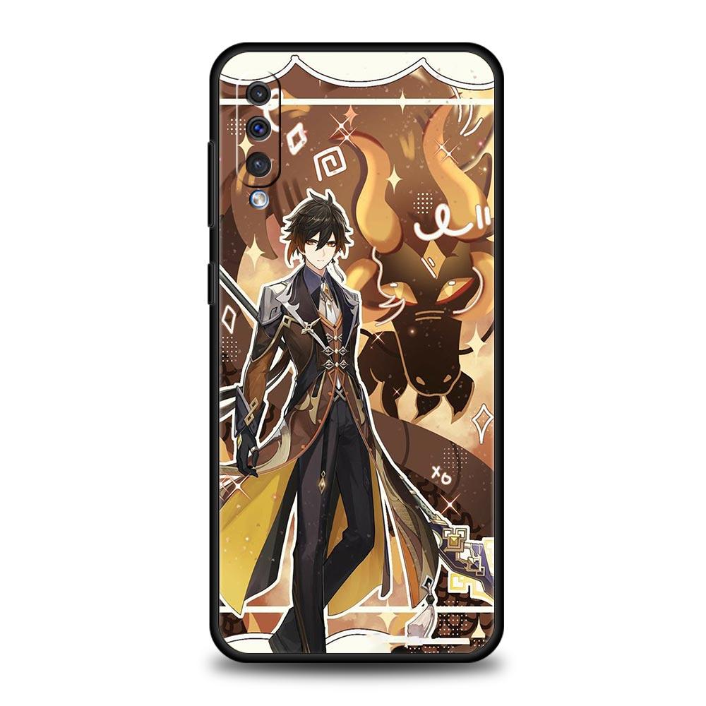 Etui na telefon Genshin Impact landscape do Samsung A54 A52 A14 A50 A70 A10 A30 A40 A20S A20E A02S A12 A22 A34 A42 A32 5G A04s