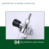 Compact Argon Regulator 0-25MPa Argon Flow Meter Pressure Regulator Gauge
