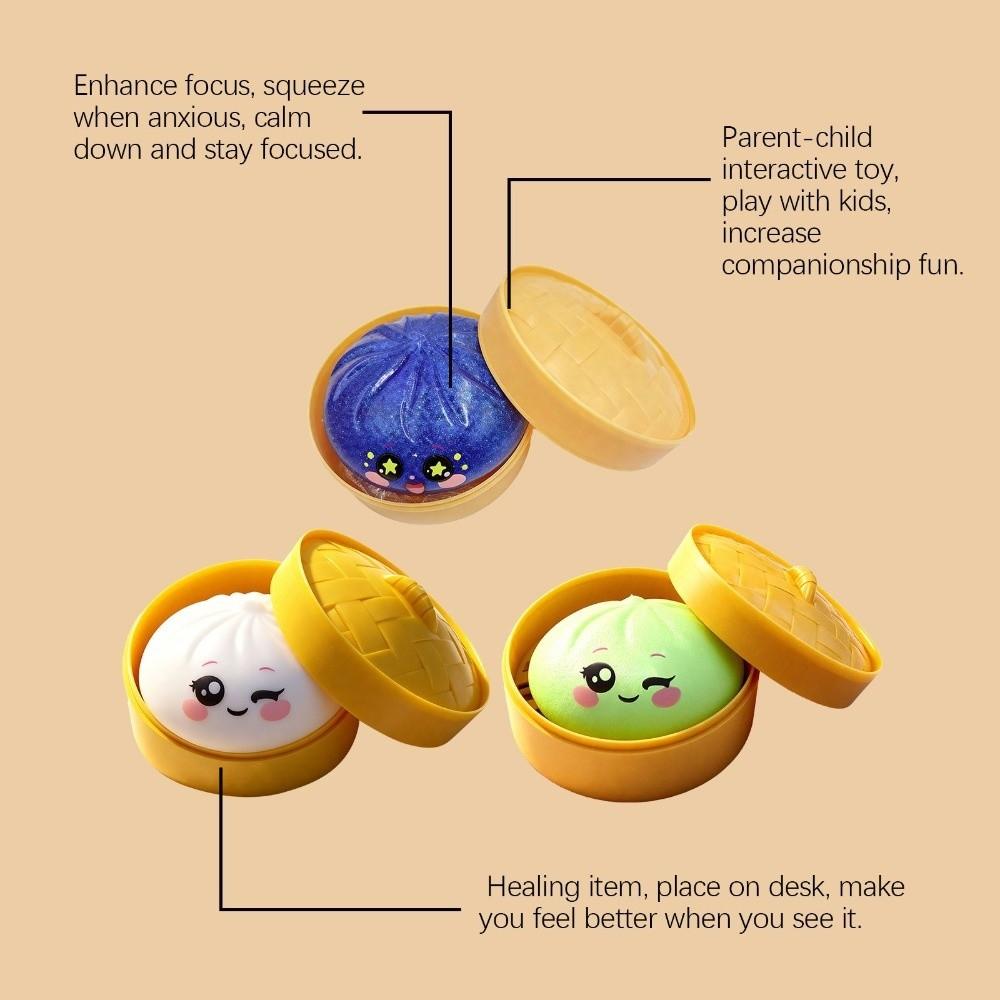 with Steamer Dumplings Squishy Toy Soft Squishy Toy Stress Relief Sensory Ball  Home Decoration