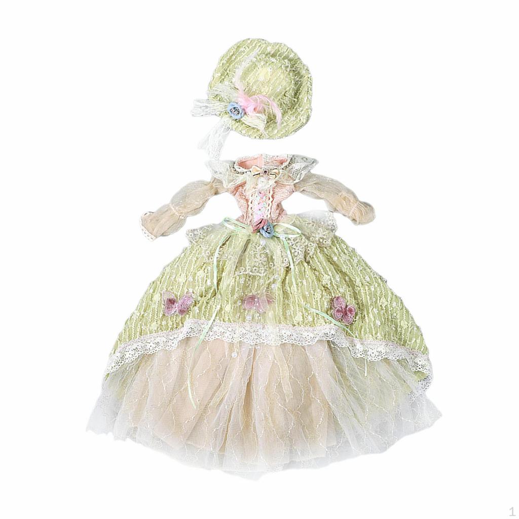 24in Doll Retro Style Dress Simulation Clothes 60cm Girl for 1/3 BJD