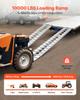 Loading Ramps, 2 Pcs 2745 X 380 Mm, Durable Aluminum and Heavy-Duty Trailer Ramp Set with Anti-Slip Plates, 4535.9 Kg Combined Capacity, for Carts,