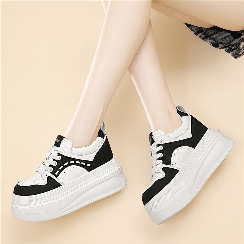 Little White Shoes, Small Leather Muffins, Fashion Increases, Daily New Thick-soled Versatile Board Shoes, Dad Shoes, Women's Shoes