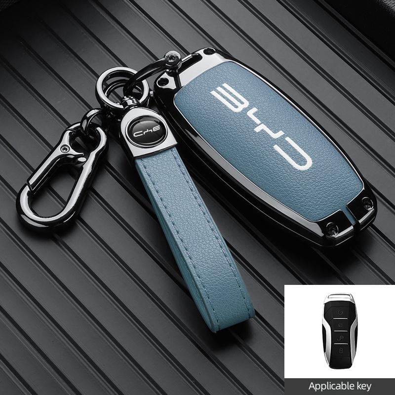 Car Remote Key Case Fob Cover Holder Shell Bag for BYD Song Plus Atto 3 Han EV Tang DM Qin Seal Dolphin Keychain AccessoriesP