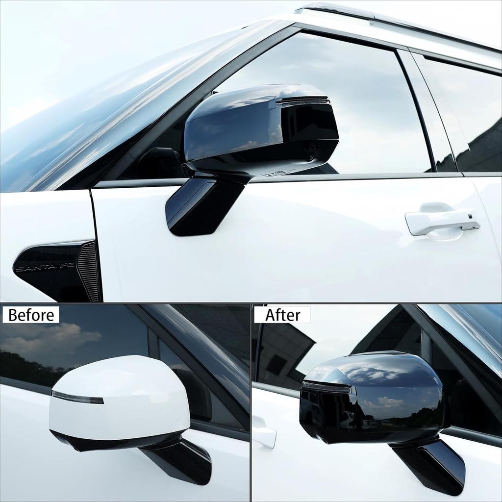 Rear View Mirror Cover Side Rear View Mirrors Cover Car Mirror Covering Cap Protective Caps Compatible with Hyundai Santa Fe 2024-2026