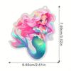Charming Unique Acrylic Mermaid Car Pendant For Vibrant Decor Interior