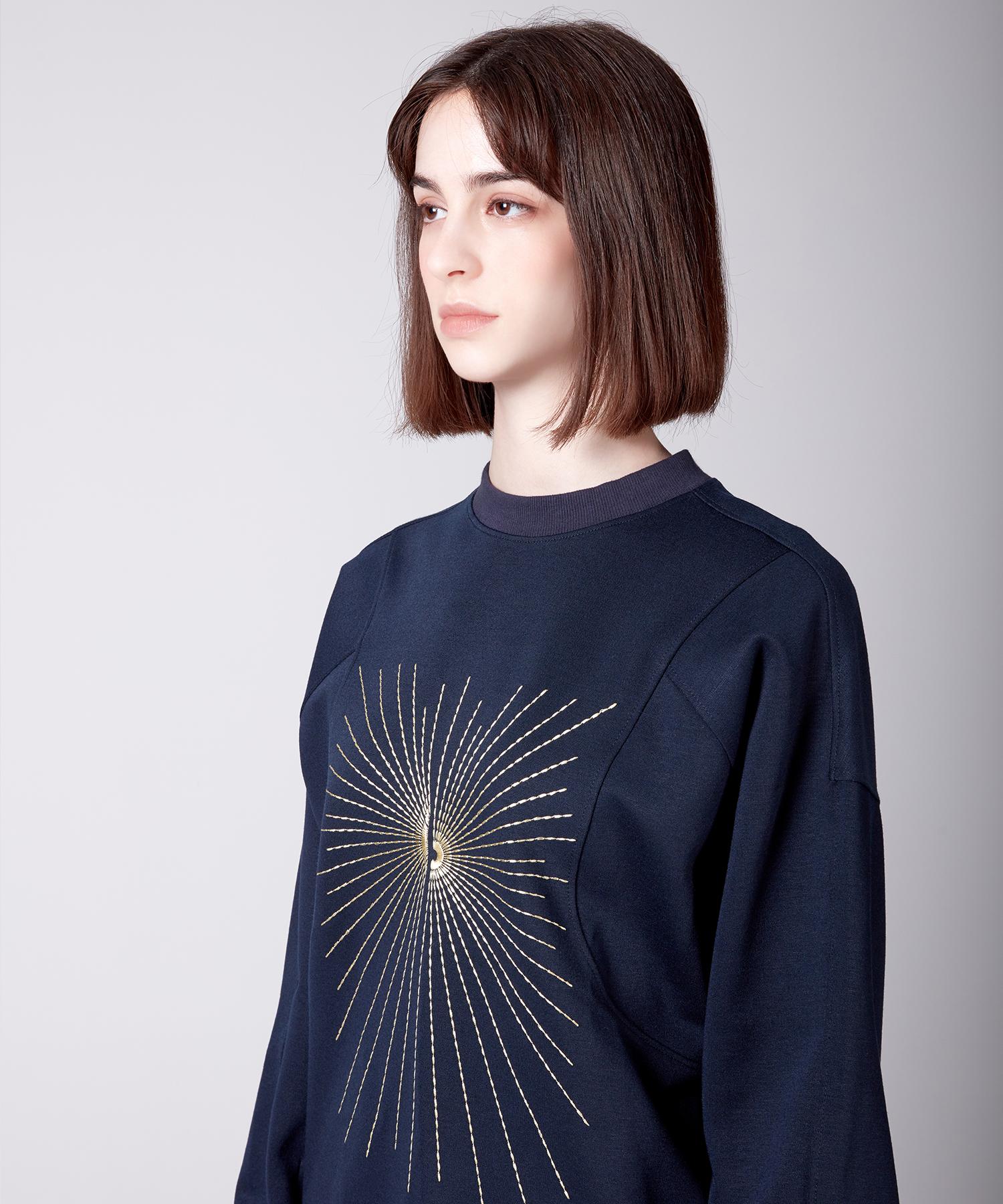 Ssql Женская вышитая толстовка Zoc_01_Navy Navy/Medium