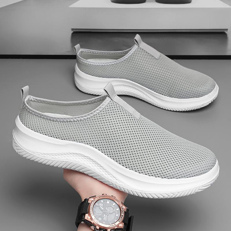 Summer Large Size Men's Sneakers Mesh Air -weaving Ultra -lightweight Unisex Interior Slippers