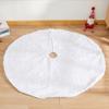 Christmas Tree Skirt 36/48/60 Inches White Christmas Tree Skirt Soft Fluffy Faux Fur Tree Skirt for Merry Christmas Party Supplies