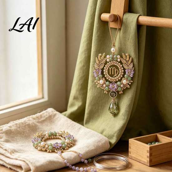 Creative Art Project for Students 12 Zodiac Beaded Ornament DIY Kit Constellation Pendant Making Craft Set Jewelry Assembly Lovers Keychain