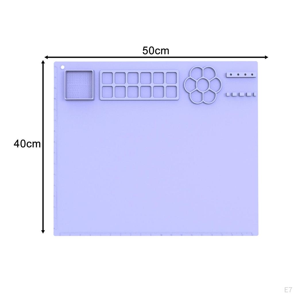 Silikon-Bastelmatte für Kinder, Kunst, wasserdicht, gefaltet, Aufbewahrungsblatt, Basteln