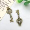 3-Color DIY Alloy Retro Key Jewelry Pendants