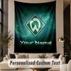 Custom Text Tapestry Werder Bremen FC Print Wall Tapestry Indoor Living Room Wall Decor