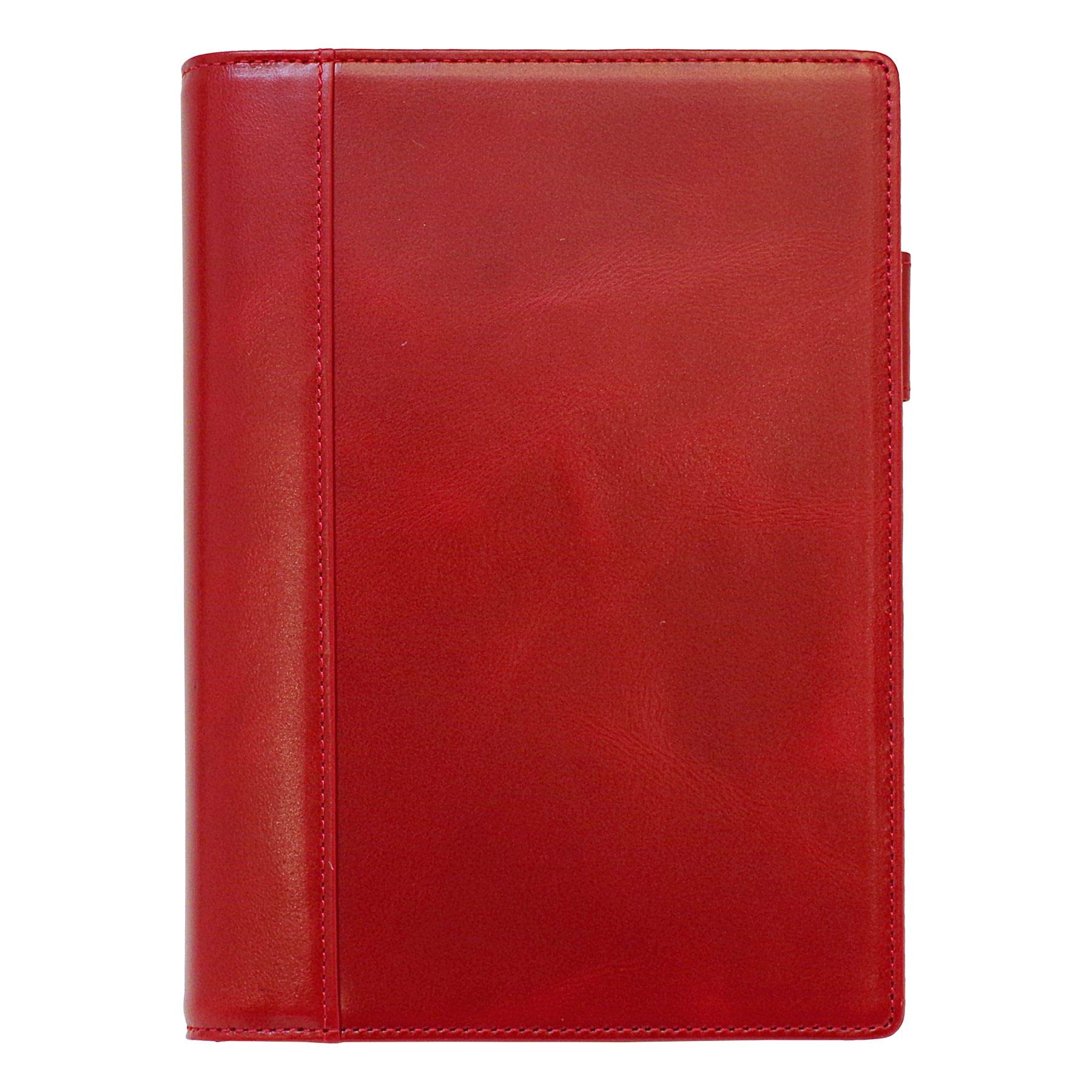 

Franklin Planner Lastras Leather Binder Compact Size 20mm Red 64821