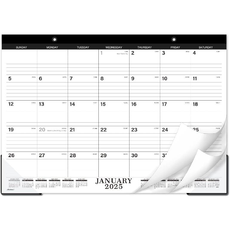 Desk Calendar 2025 - JAN. 2025 - DEC. 2025, 12 Monthly Calendar 2025,17" X 22", 2025 Large Desk Calendar with Thick Paper, Calendar with Corner