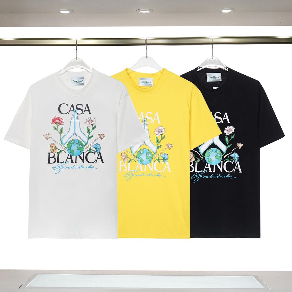 Cross-border Casablanca Summer New Casablanca Tropical Wind Summer Fruit Print Loose Short-sleeved T-shirt