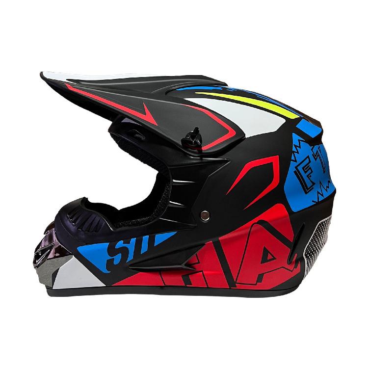 

New off-road helmet ABS Small Motorcycle Racing Helmet Breathable Off-Road Helmet Four-Piece Set XL