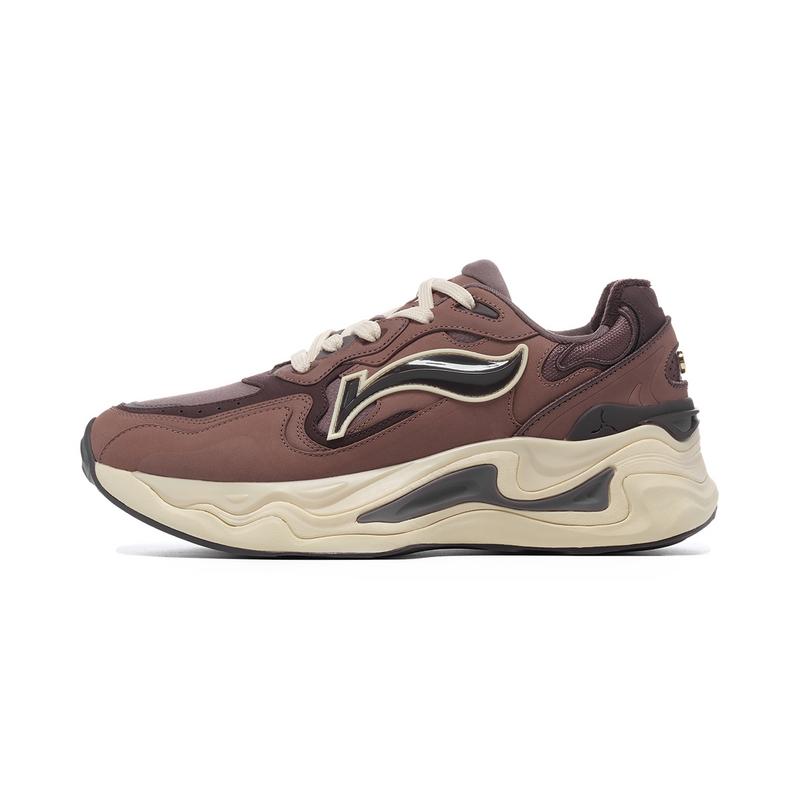 

Li-Ning 1990 Lava 2 Shock Absorption Wear-Resistant Low-Top Casual Shoes Women sneaker Brown ALJT046-3