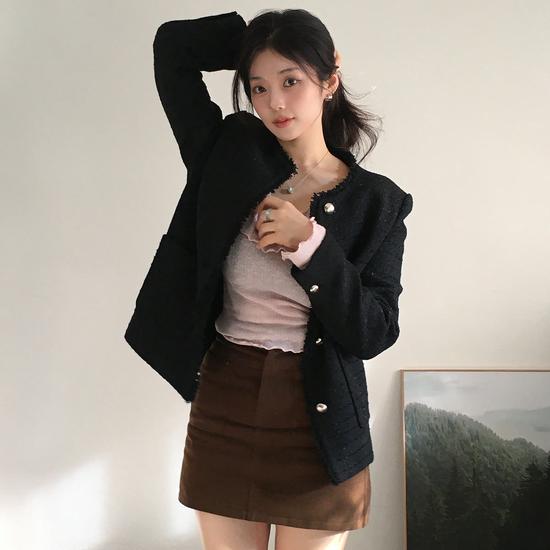 ROM&ND Women s Tweed Jacket RMJKG12S11 M