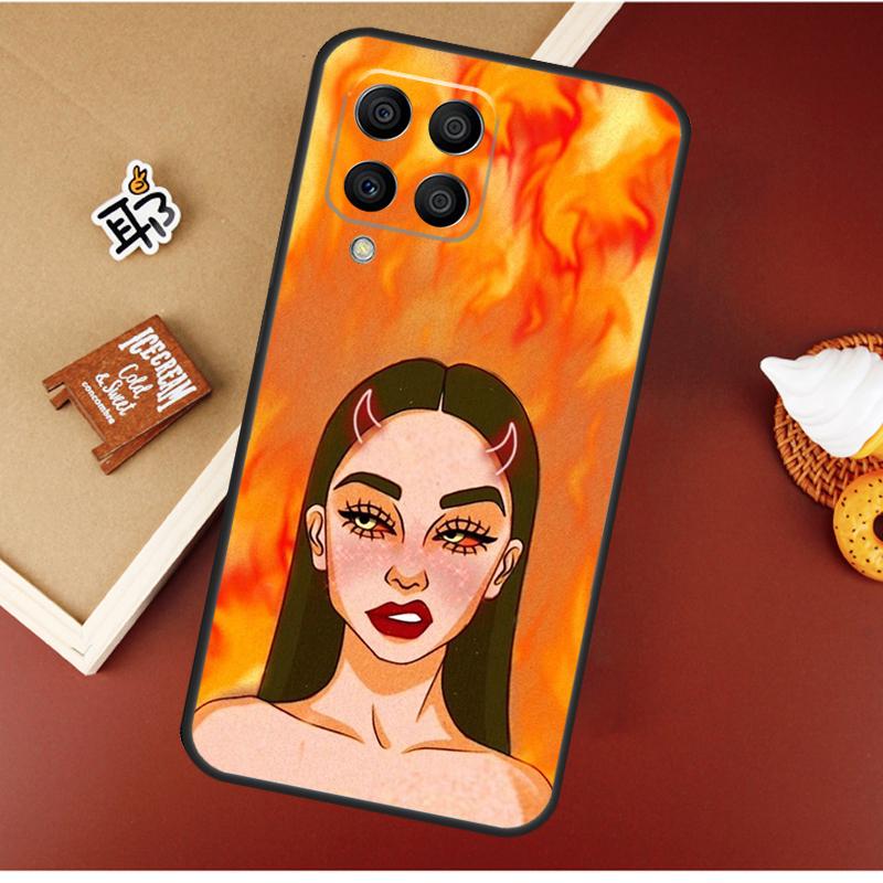 Aesthetic Devil Woman Bad Girl For Samsung Galaxy M31 M51 M21 M11 M20 M13 M33 M53 M52 M32 M12 M14 M34 M54 M55 M15 Case
