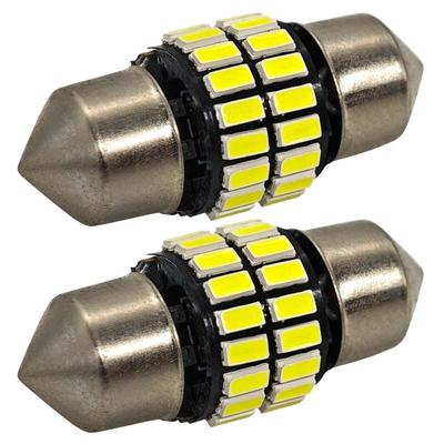2 Pcs C3W 28mm LED Bulb SV8.5 12V CANBUS 250lm White Strong Off-Road