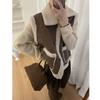 Maillard Women's Korean Style Lambswool Vest: Autumn/Winter Sleeveless Leather & Fur Outerwear - Petite to Plus Sizes