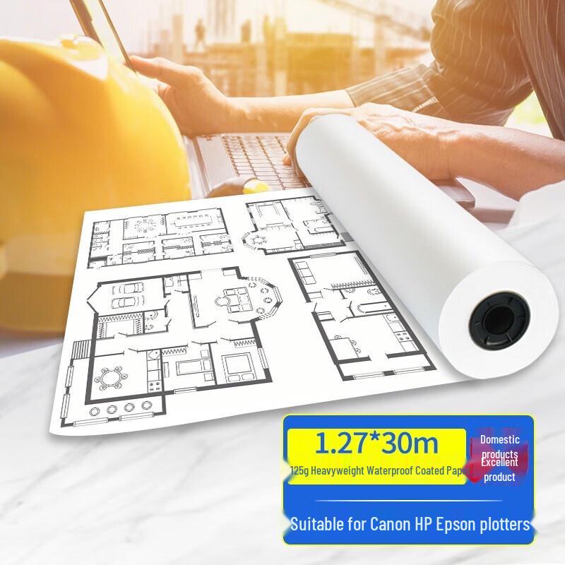 Puwei Waterproof Inkjet Coated Plotter Paper Roll