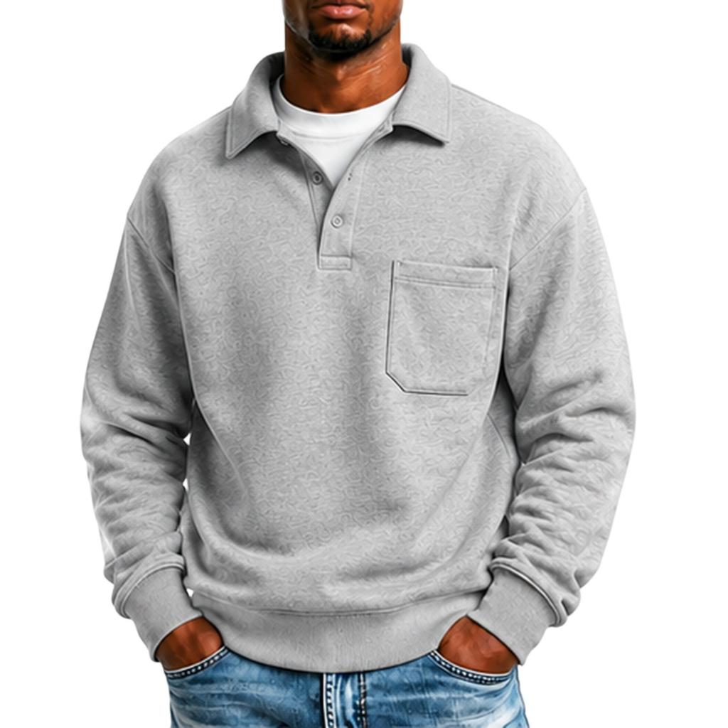 Men's Fashion -lined Long-Sleeved Sweatshirt For Winter (with pockets)