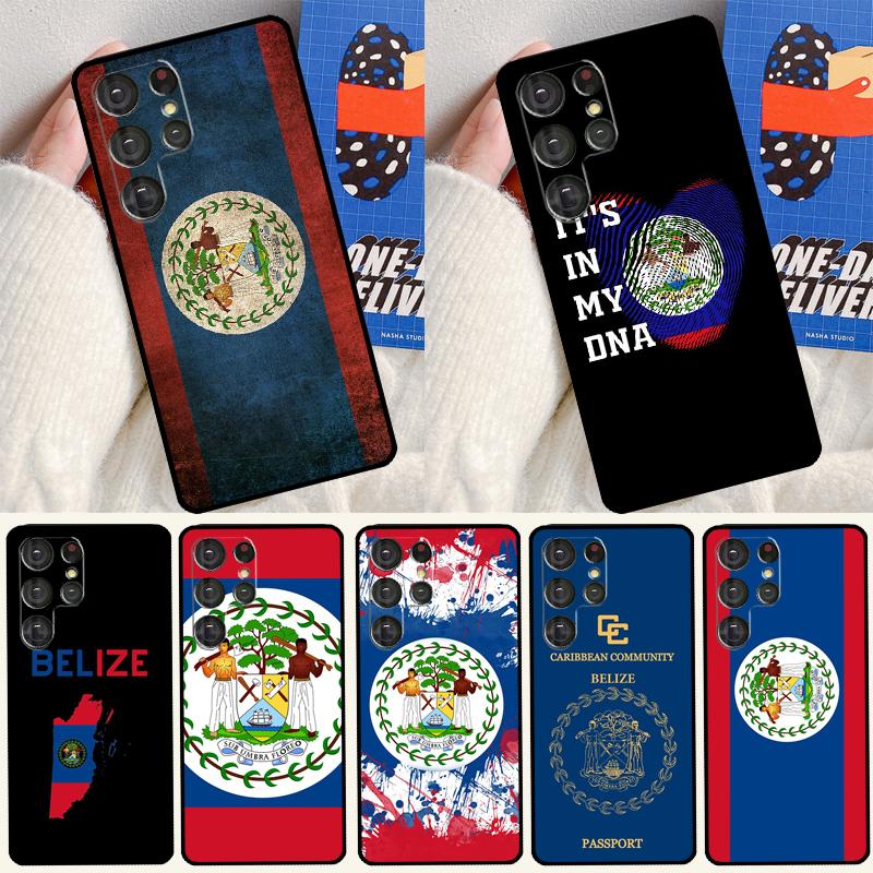 Belizean Flag Phone Case For Samsung Galaxy S25 Ultra S23 S20 S21 S22 S24 FE S9 S10 Plus S24 Ultra Cover