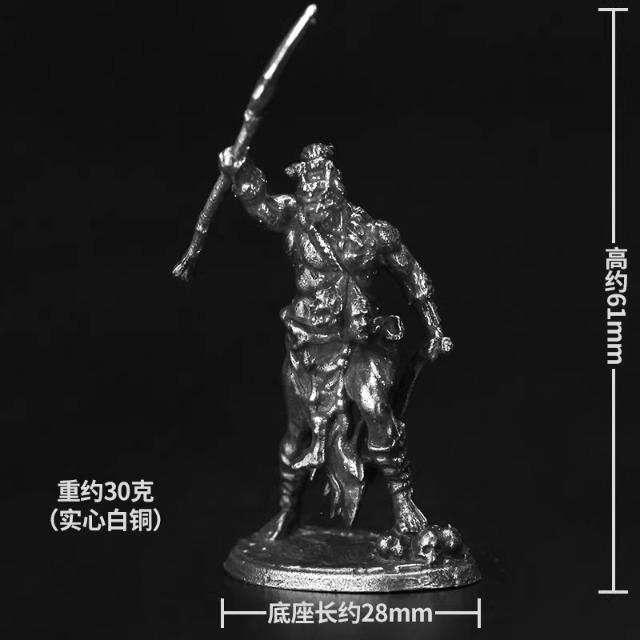 Paintable Metal Tribal Giant Figure Fantasy Warrior Soldier Model Handmade Collectible Toy Gift for Boys Tabletop Game Decor