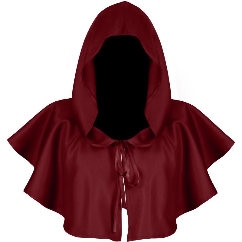 Mantello Medievale con Cappuccio per Costume di Halloween