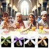 10-Pack Islamic Party Bags 2025 Paper Gift Bag DIY Supplies Eid Mubarak Elegant Candy Box Set Mini with Ribbons